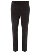 Versace - La Greca Wool-blend Suit Trousers - Mens - Black