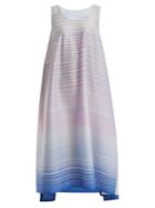 Pleats Please Issey Miyake Pleated Gradient-print Dress