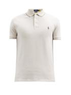 Matchesfashion.com Polo Ralph Lauren - Slim-fit Cotton-blend Piqu Polo Shirt - Mens - Light Beige