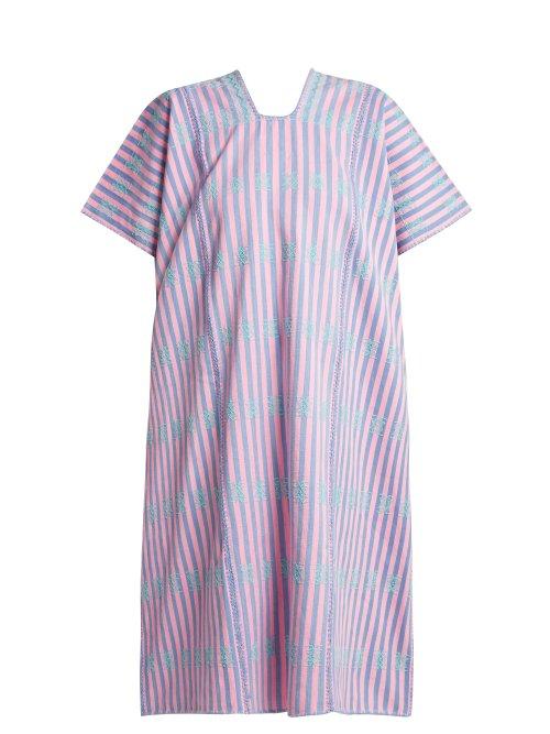 Matchesfashion.com Pippa Holt - No.100 Embroidered Cotton Kaftan - Womens - Pink Multi