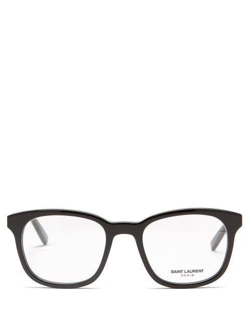Saint Laurent - Square Acetate Glasses - Mens - Black