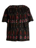 Rachel Comey Salon Flame-ikat Button-down Cotton Top