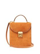 Matchesfashion.com Mark Cross - Uptown Suede Box Bag - Womens - Brown