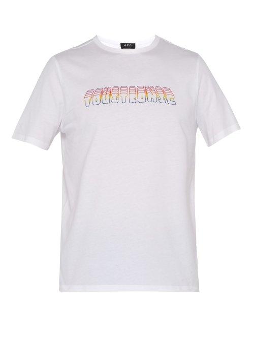 Matchesfashion.com A.p.c. - Touitronic Cotton Crew Neck T Shirt - Mens - White