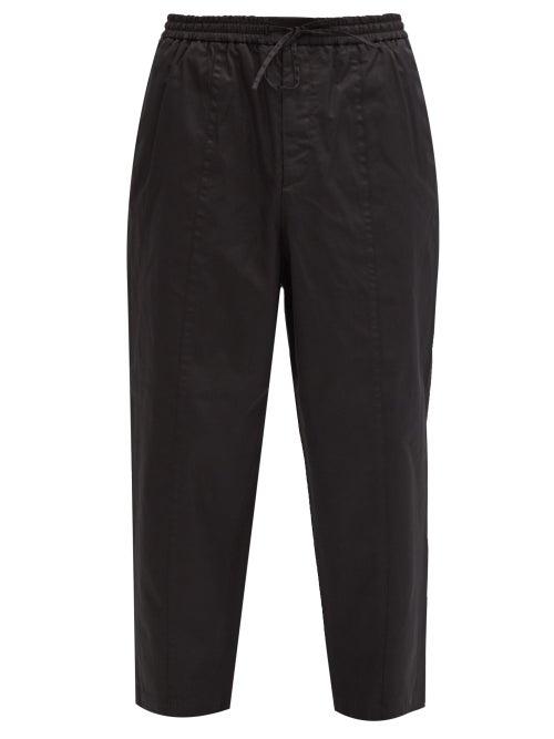 Matchesfashion.com Jil Sander - Cropped Cotton-poplin Trousers - Mens - Black