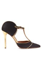 Matchesfashion.com Malone Souliers By Roy Luwolt - Imogen Satin Mules - Womens - Black Gold