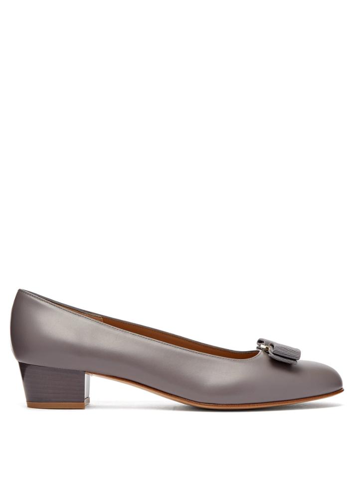 Salvatore Ferragamo Vara Leather Pumps