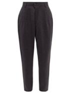 Oliver Spencer - Kendrick Check Wool-twill Suit Trousers - Mens - Grey Multi