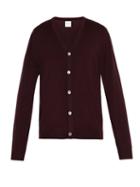 Matchesfashion.com Paul Smith - Classic Wool Cardigan - Mens - Burgundy