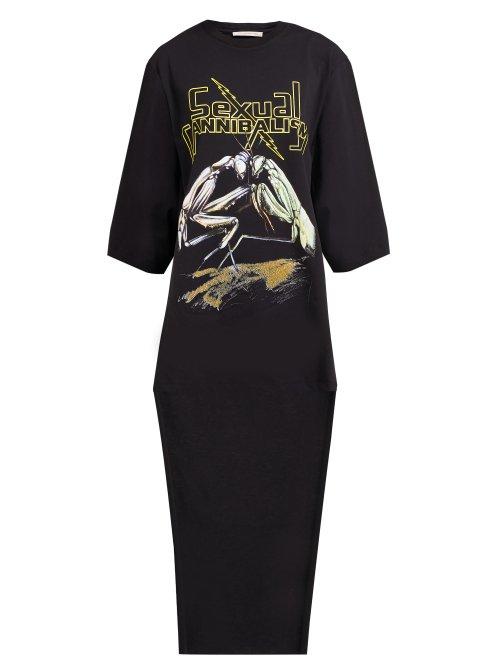 Matchesfashion.com Christopher Kane - Praying Mantis Print Cotton T Shirt - Womens - Black Multi