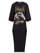 Matchesfashion.com Christopher Kane - Praying Mantis Print Cotton T Shirt - Womens - Black Multi