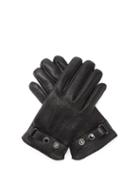 Matchesfashion.com Alexander Mcqueen - Cashmere-lined Leather Gloves - Mens - Black