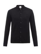 Allude - Point-collar Cashmere Cardigan - Mens - Black