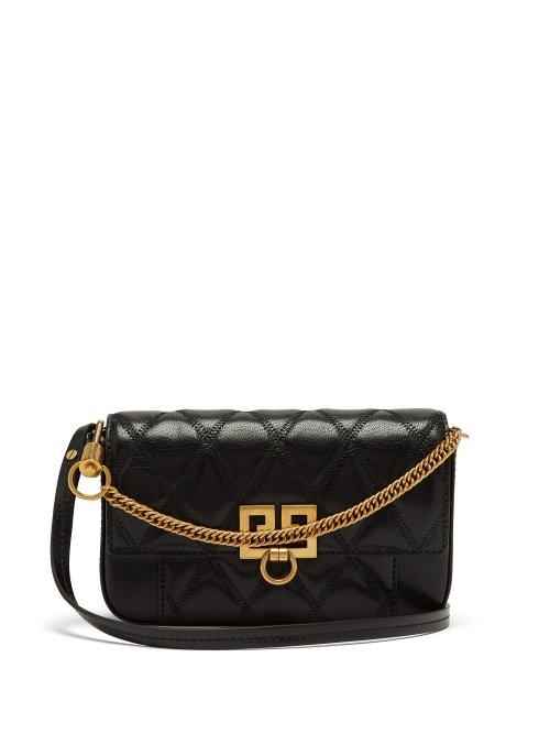 Matchesfashion.com Givenchy - Pocket Quilted Leather Cross Body Bag - Womens - Black
