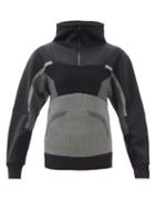 Matchesfashion.com Adidas By Stella Mccartney - High-neck Knitted-panel Neoprene Track Jacket - Womens - Black Grey