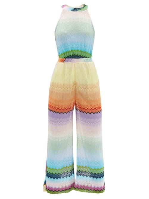 Missoni - Zigzag Keyhole-back Lace-knit Jumpsuit - Womens - Multi