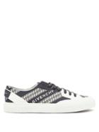 Matchesfashion.com Givenchy - Chain & Logo-jacquard Canvas Trainers - Mens - Navy White