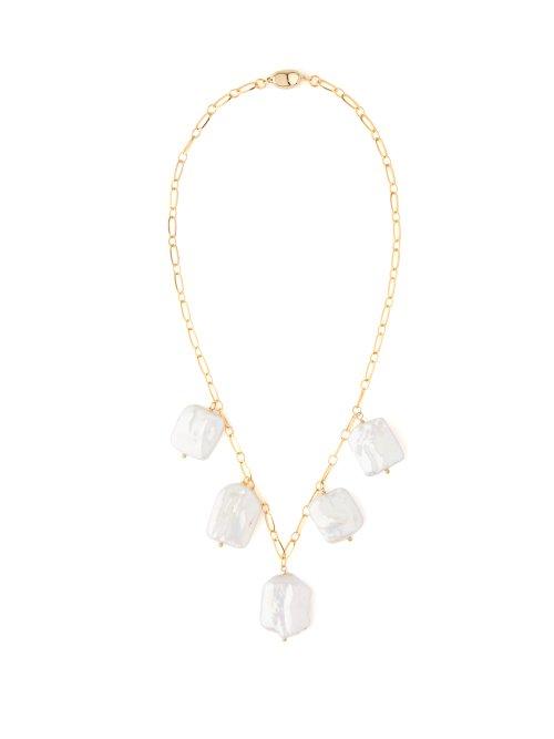 Matchesfashion.com Timeless Pearly - Baroque Pearl Charm Gold Plated Necklace - Womens - Pearl