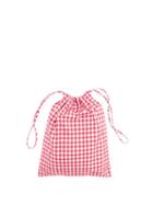 Matchesfashion.com Prada - Gingham Drawstring Wash Bag - Womens - Red