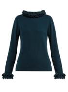 Matchesfashion.com Goat - Gail Ruffled Cashmere Sweater - Womens - Mid Blue