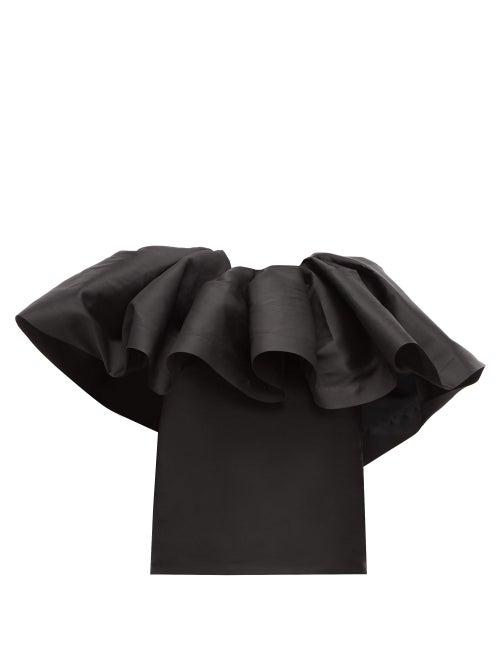 Matchesfashion.com Marques'almeida - Ruffled Satin Top - Womens - Black