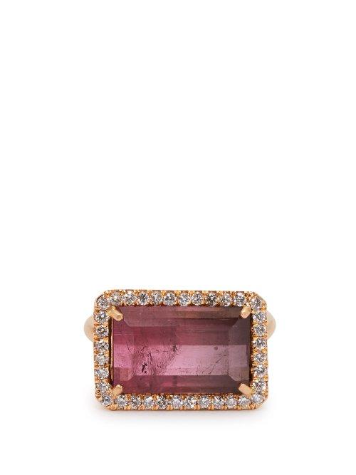 Matchesfashion.com Irene Neuwirth - 18kt Rose Gold, Pink Tourmaline & Diamond Ring - Womens - Pink