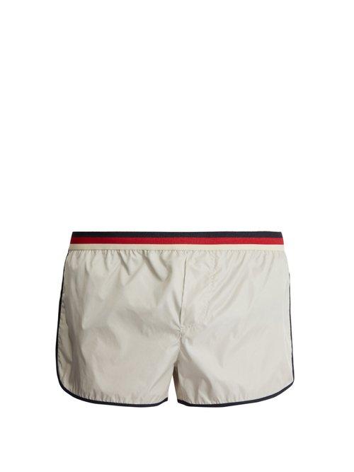 Matchesfashion.com Gucci - Striped Waist Swim Shorts - Mens - Cream Multi