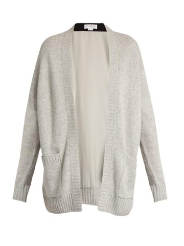 Amanda Wakeley Larson Contrast-panel Cashmere Cardigan
