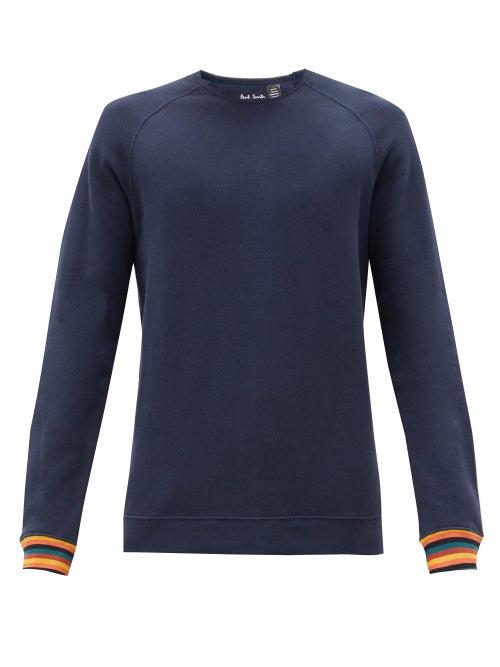 Matchesfashion.com Paul Smith - Cotton-jersey Sweatshirt - Mens - Navy