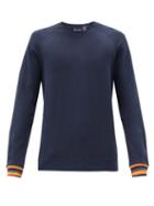 Matchesfashion.com Paul Smith - Cotton-jersey Sweatshirt - Mens - Navy
