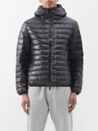 Moncler - Lauzet Hooded Quilted Down Jacket - Mens - Black