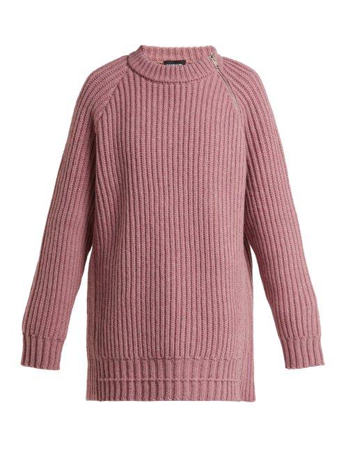 Matchesfashion.com Calvin Klein 205w39nyc - Oversized Zipped Sweater - Womens - Pink