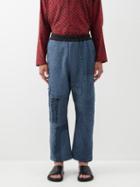 By Walid - Massimo Vintage Cotton Patchwork Trousers - Mens - Blue