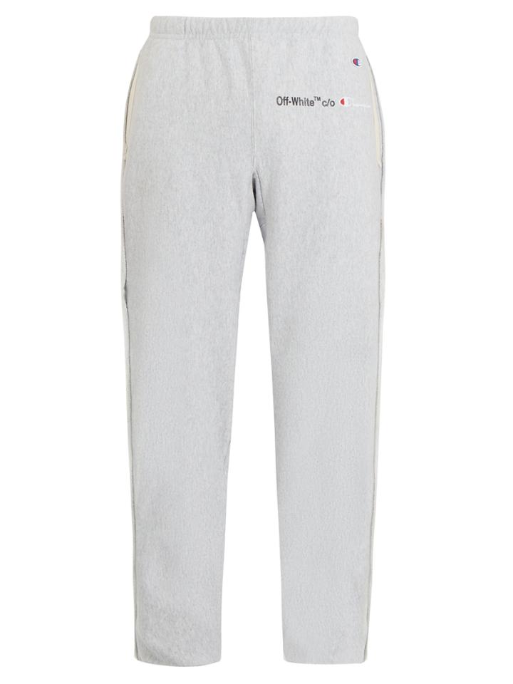 Off-white X Champion Raw-hem Sweatpants