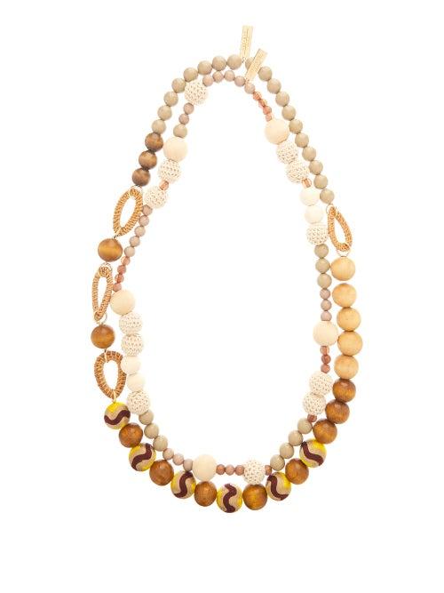 Matchesfashion.com Weekend Max Mara - Rada Necklace - Womens - Brown Multi