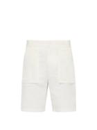 Matchesfashion.com P. Johnson - Mid Rise Cotton Patch Pocket Shorts - Mens - White