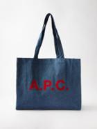 A.p.c. - Diane Logo-print Denim Tote Bag - Mens - Blue