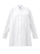 Raf Simons - Oversized Striped Cotton-poplin Shirt - Womens - White