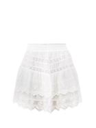 Matchesfashion.com Loveshackfancy - Emilia Ruffled Cotton-blend Mini Skirt - Womens - White