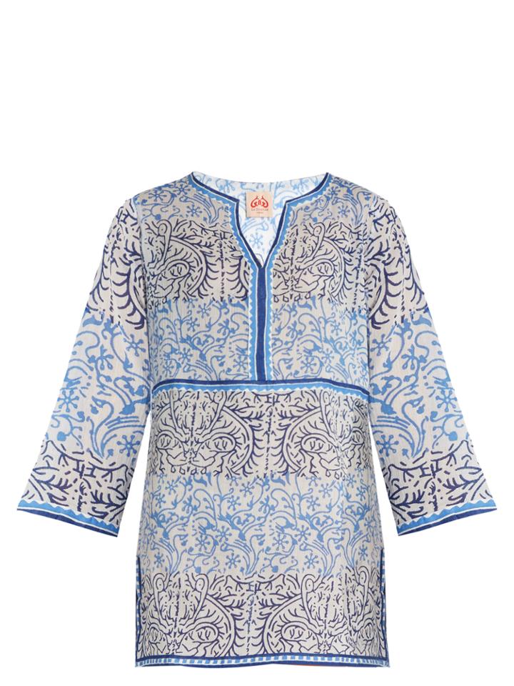 Le Sirenuse, Positano Maya Arabesque-print Cotton Kaftan