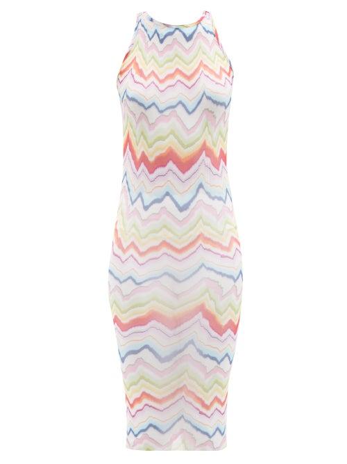 Missoni - Zigzag-jacquard Mesh Dress - Womens - Multi