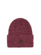 Moncler - Logo-patch Mlange Virgin-wool Beanie - Womens - Pink Multi