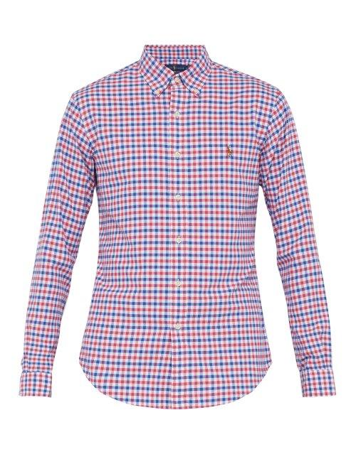Matchesfashion.com Polo Ralph Lauren - Checked Cotton Shirt - Mens - Red Multi