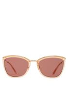 Matchesfashion.com Garrett Leight - Louella 51 Square Acetate Sunglasses - Womens - Pink