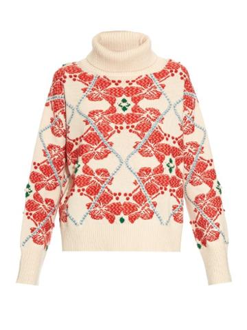 Barrie Smooth Ride Embroidered-cashmere Sweater