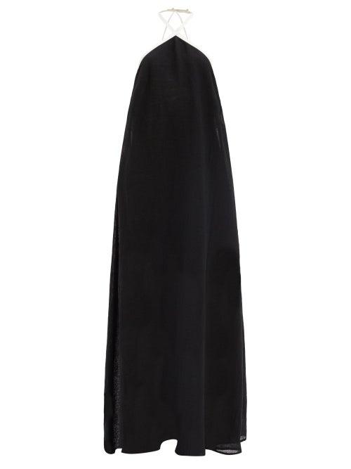 Ladies Beachwear Zeus + Dione - Athena Linen-blend Sundress - Womens - Black White
