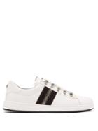 Balmain Zipper-trimmed Leather Low-top Trainers