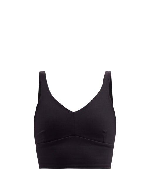 Matchesfashion.com Live The Process - Crystal Stretch-jersey Cropped Top - Womens - Black
