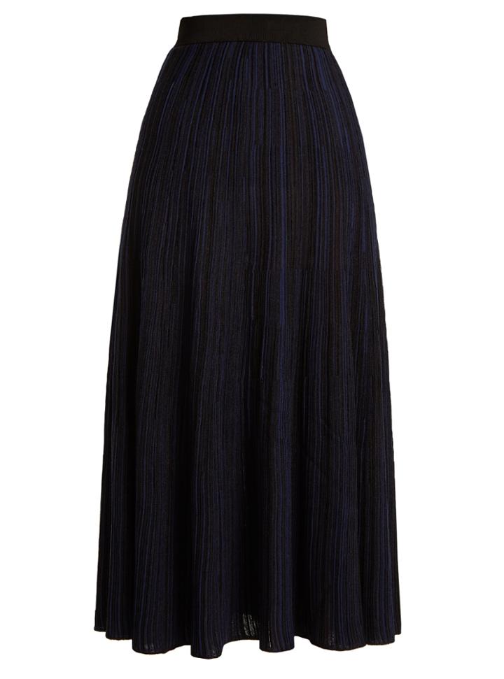 Sonia Rykiel High-rise Ribbed-knit Midi Skirt