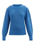 Isabel Marant Toile - Pleane Puff-sleeve Knitted Sweater - Womens - Blue